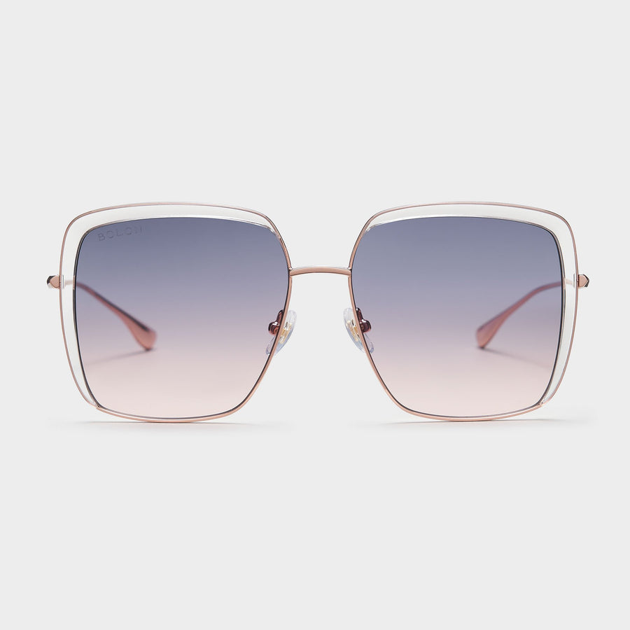 Grayish Blue/Transparent Pink