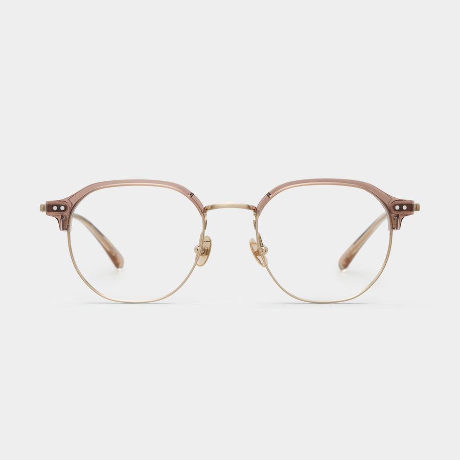 Transparent brown/ brushed gold